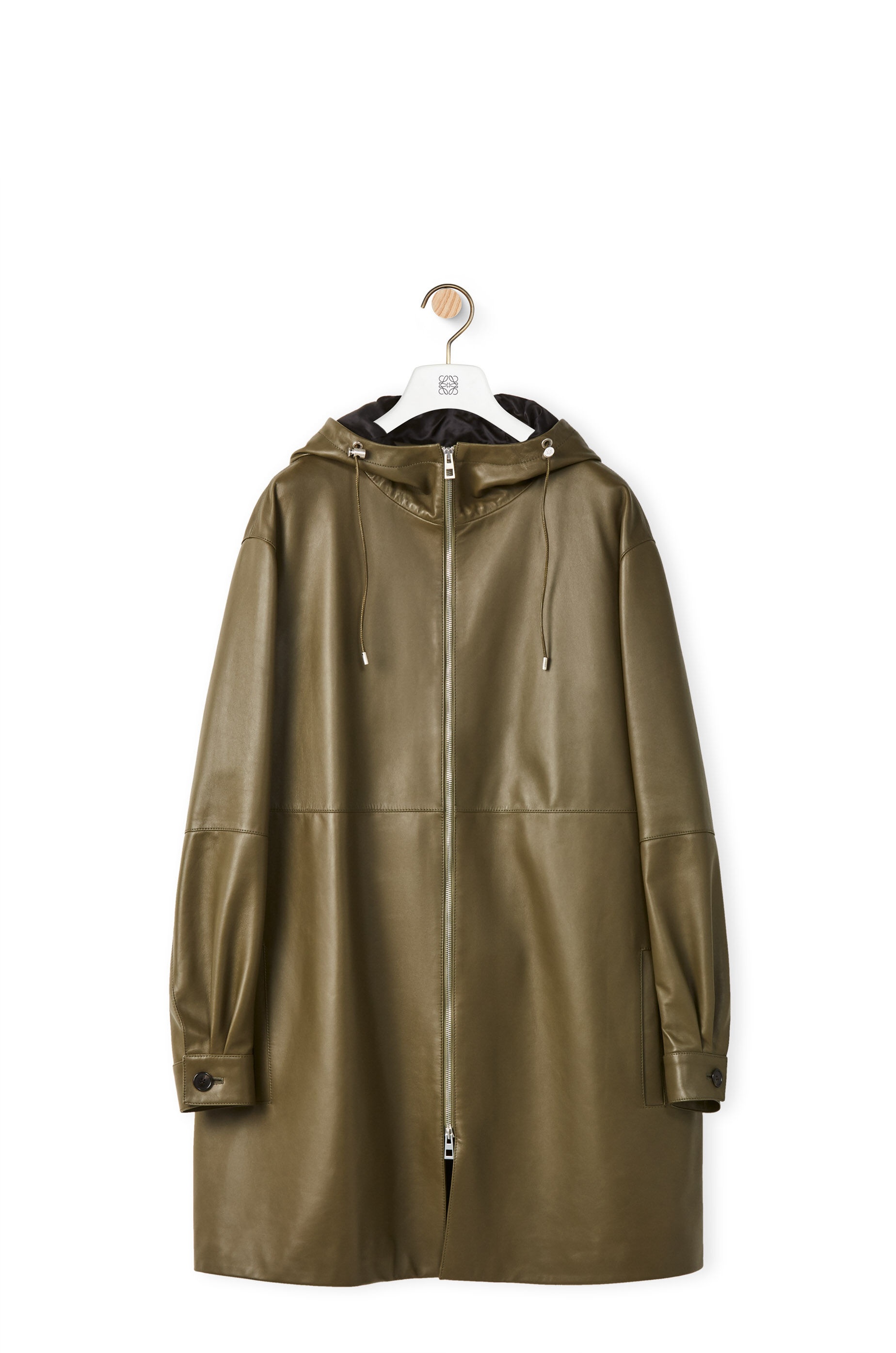 Hooded coat in nappa - 1