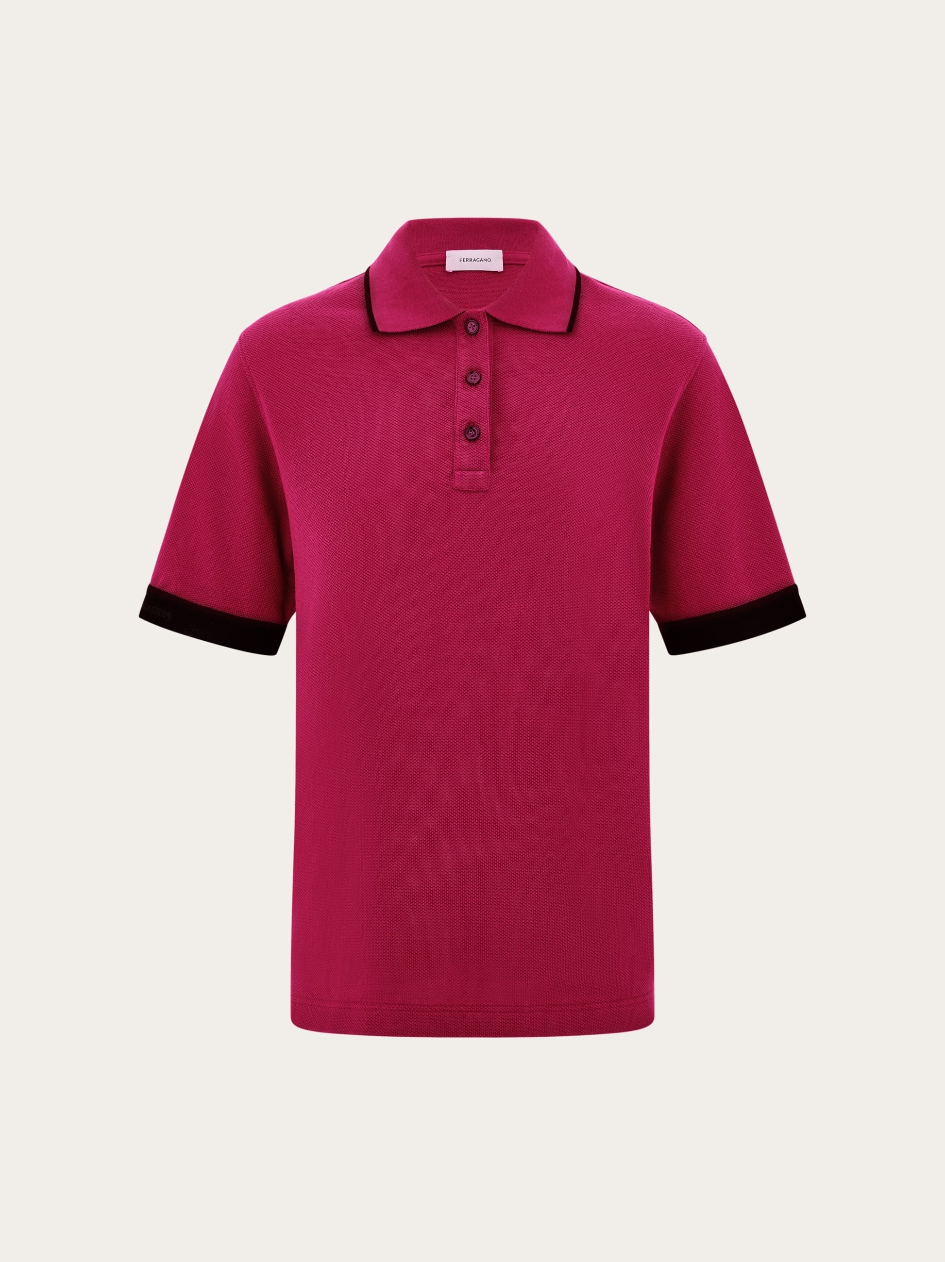 Polo shirt with contrasting sleeve detail - 1