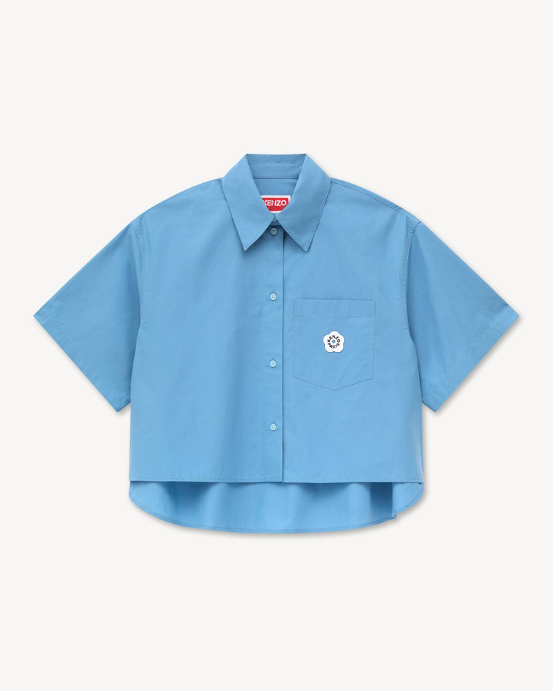 'Boke Flower 2.0' short dropped shoulders shirt in cotton poplin 1