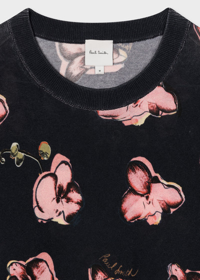 Paul Smith 'Orchid' Print Cotton Sweater outlook