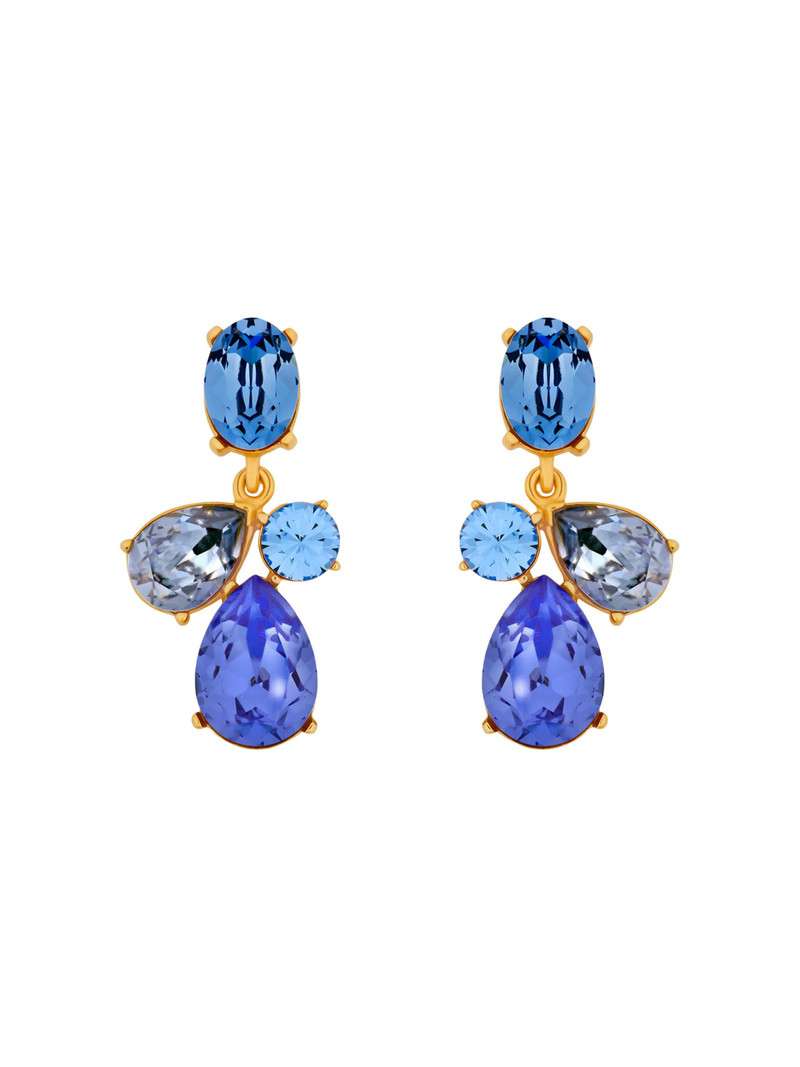 Women's Candy Drop 24K-Gold-Plated & Glass Crystal Earrings - Sapphire 1