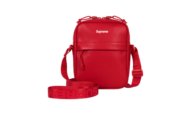 Leather Shoulder Bag "FW 23 - Red" - 1