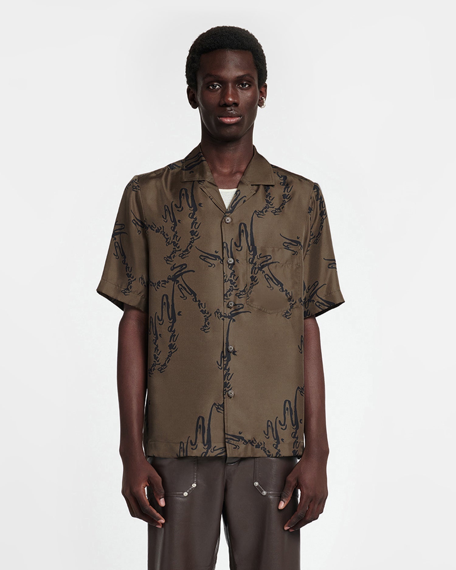 Printed Silk-Twill Shirt - 1