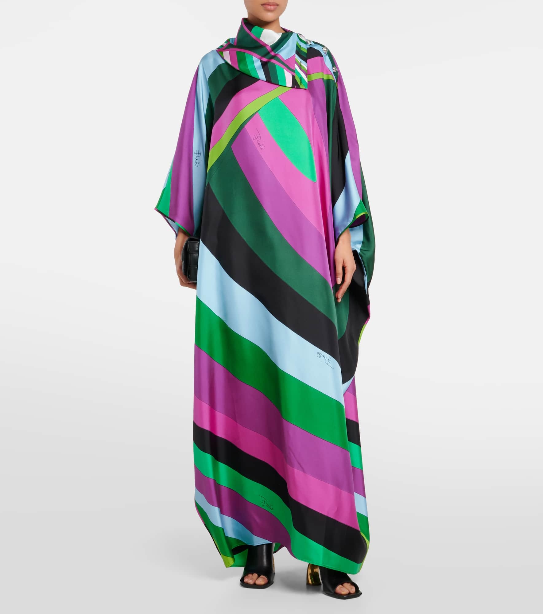 Iride silk twill kaftan - 2