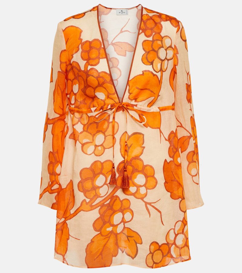 인쇄된 ramie tunic - 1