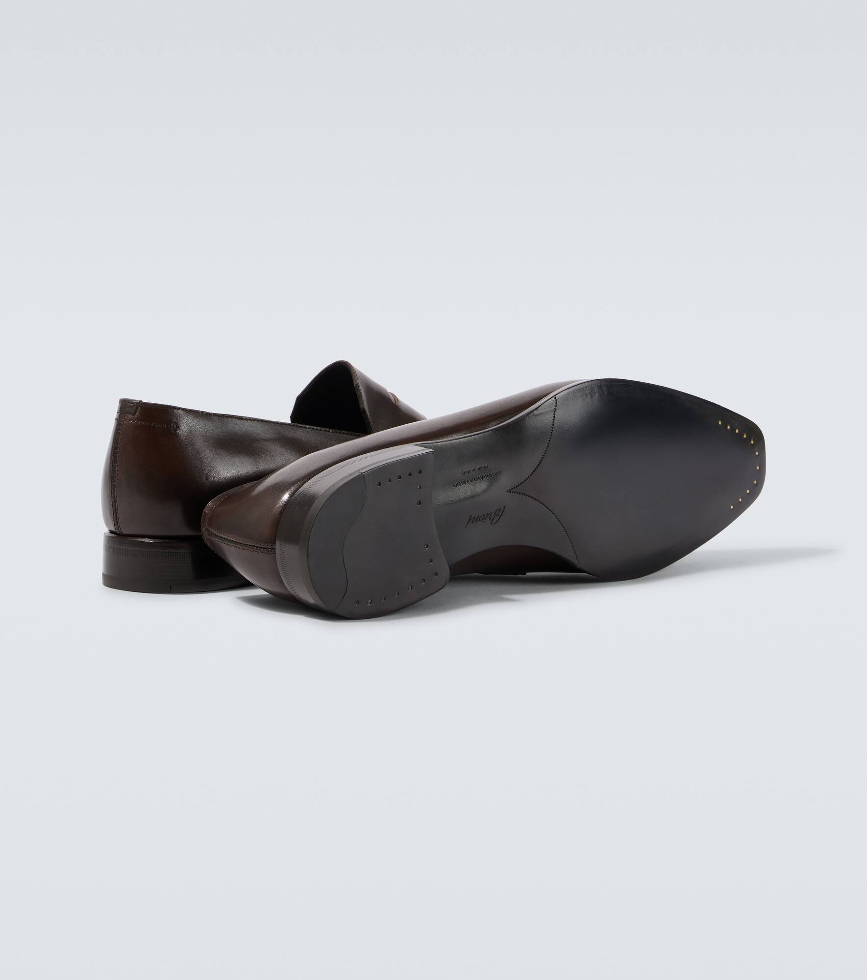 Leather penny loafers - 7