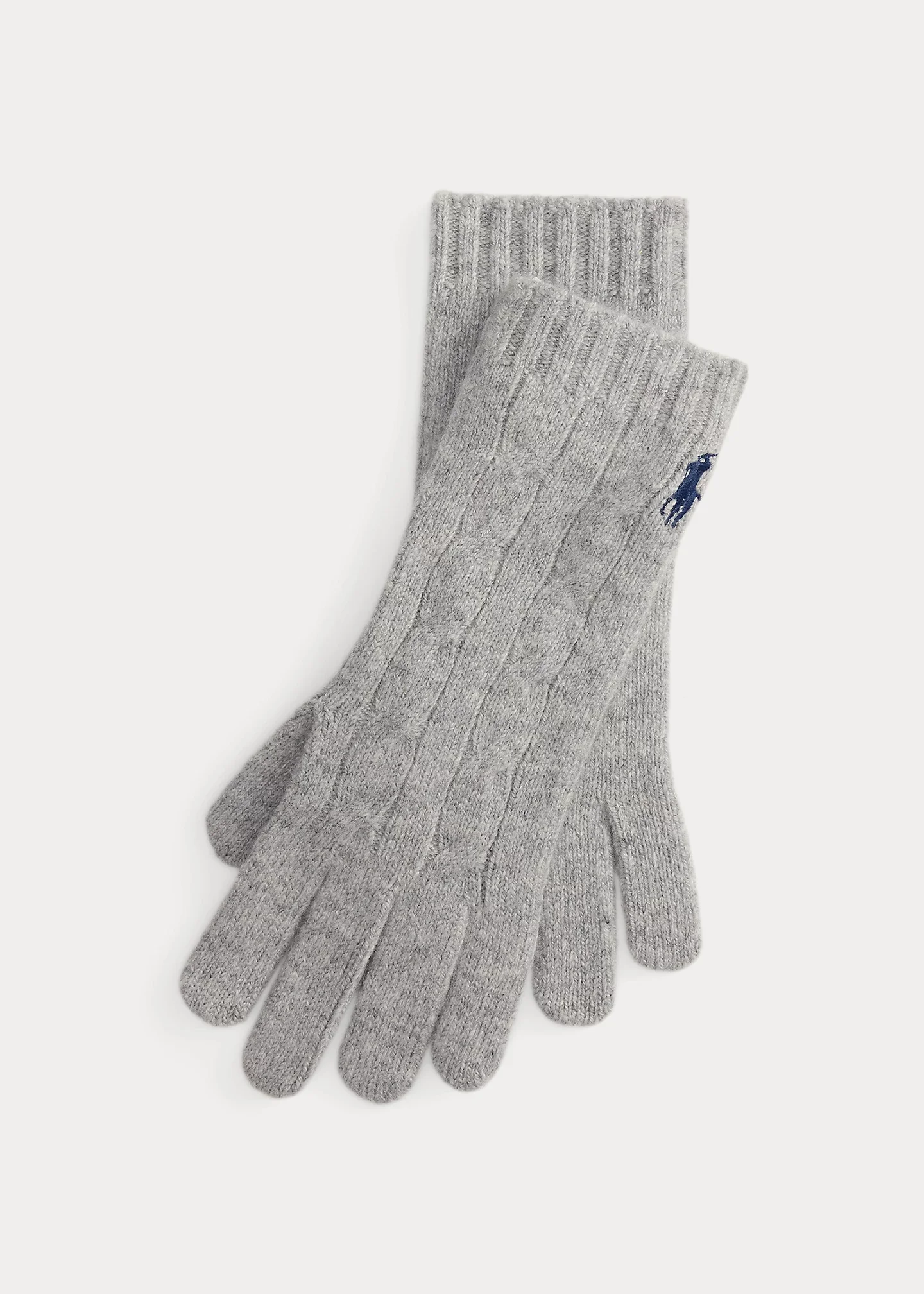 Cable-Knit Wool-Cashmere Gloves - 1