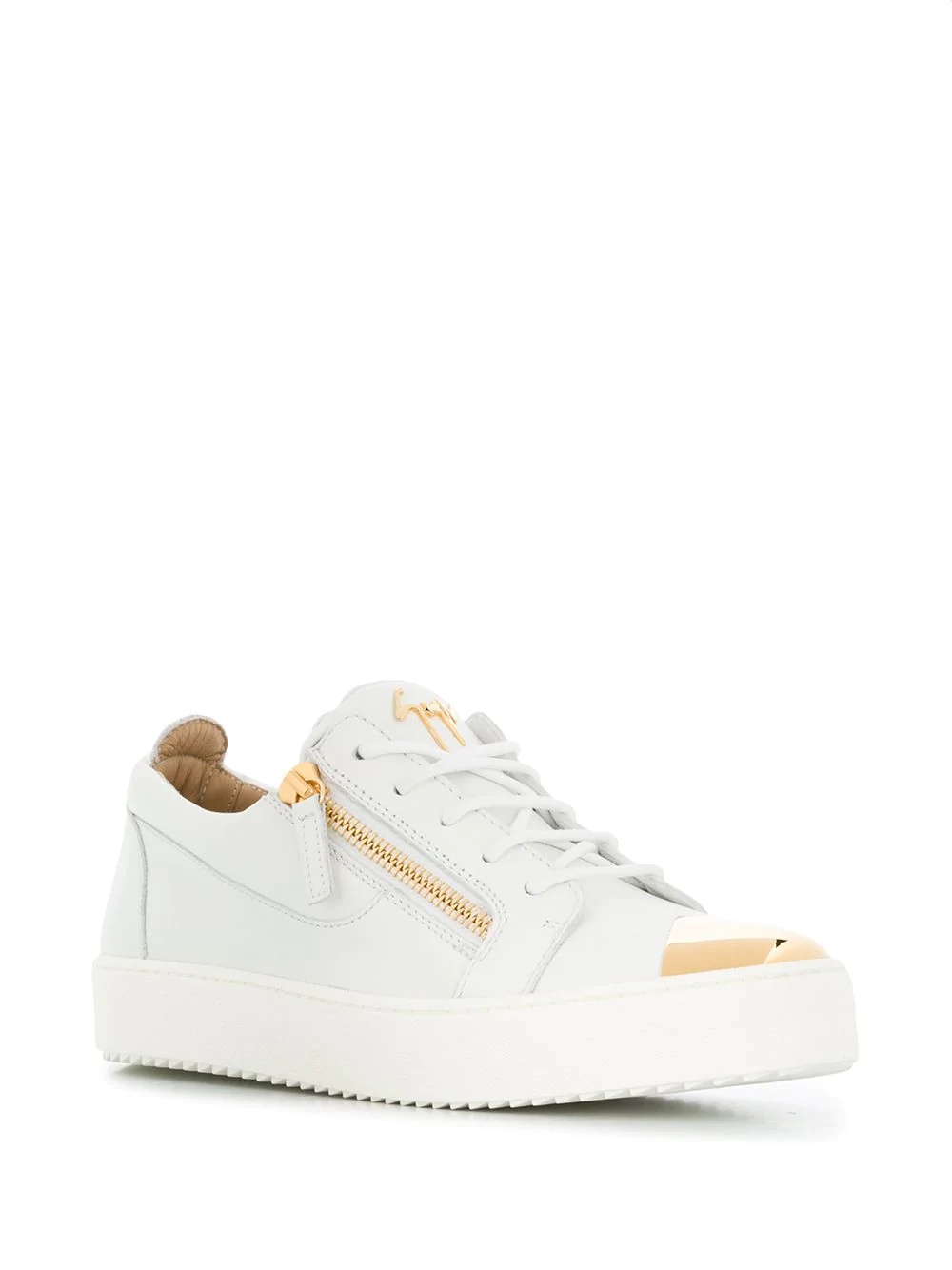 low-top zip trainers - 2