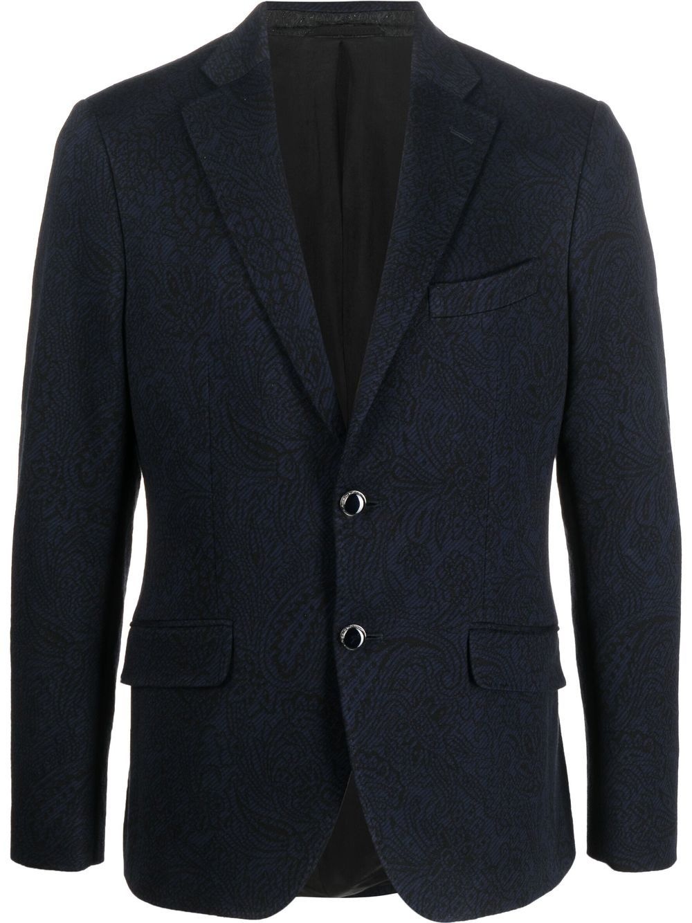 embroidered single-breasted blazer - 1