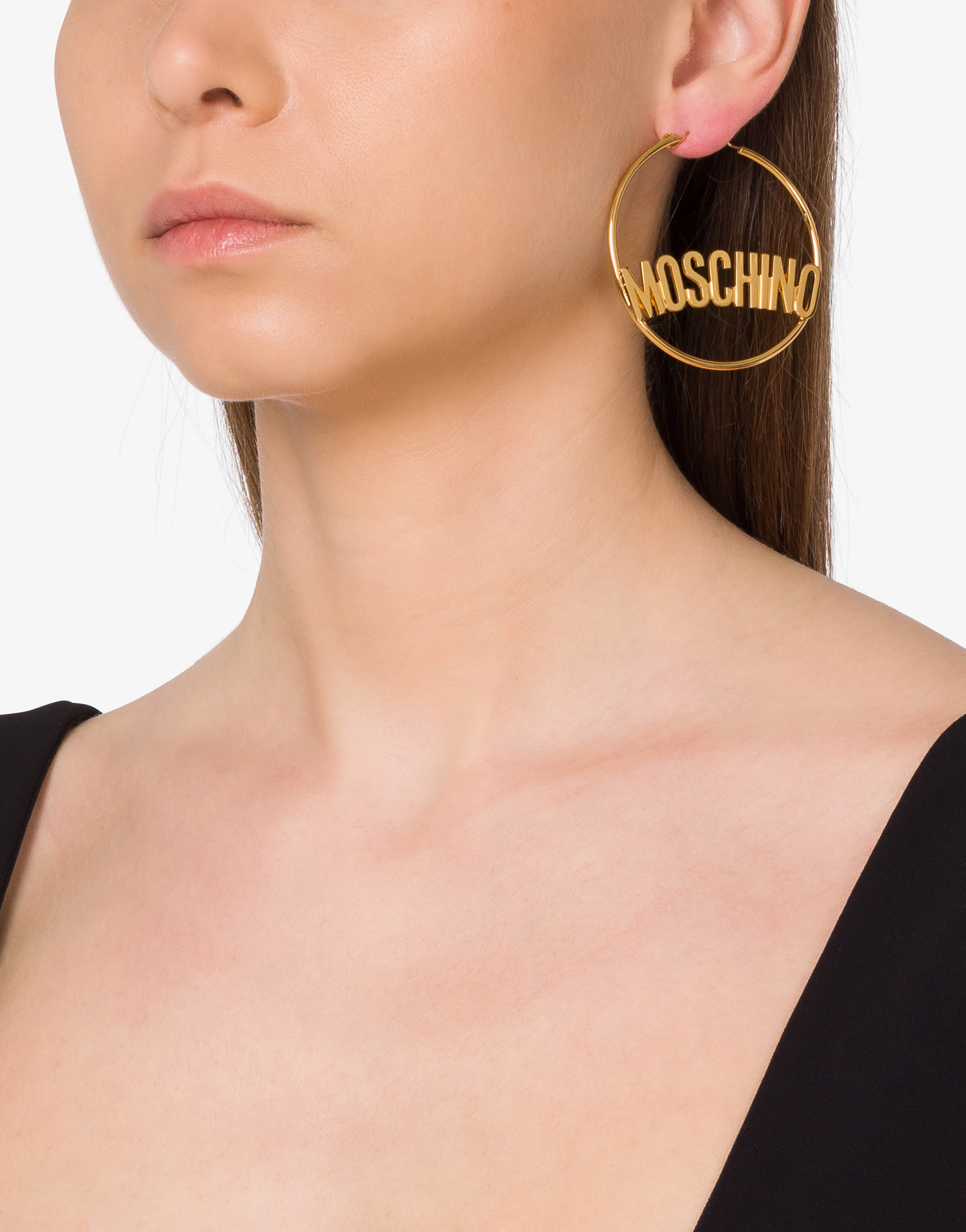 HOOP EARRINGS WITH LOGO LETTERING - 4