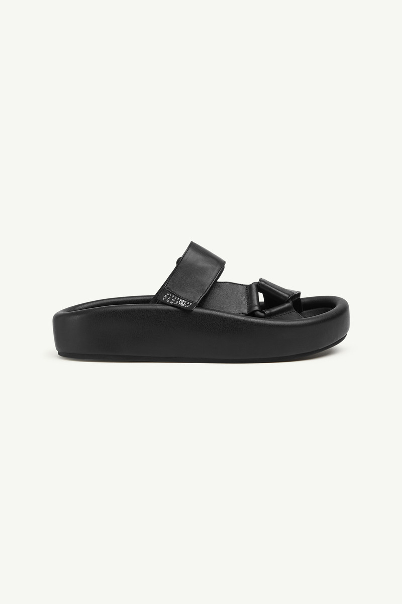 Webbing Slip-on Platform Sandals 1