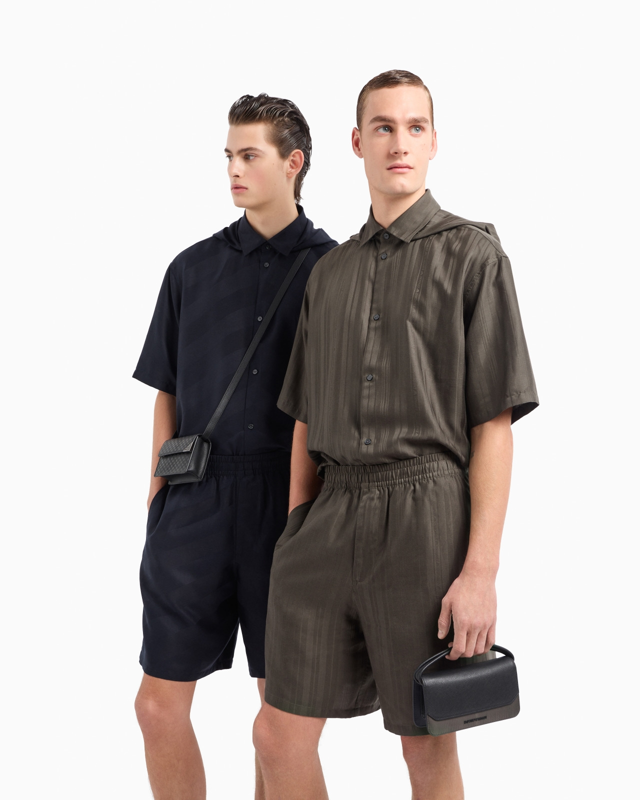Short-sleeved, comfort-fit, hooded shirt in ASV Lyocell with all-over pattern - 6