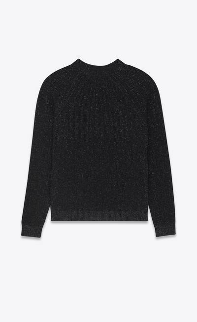 SAINT LAURENT cardigan in lurex ribbed wool and cashmere outlook