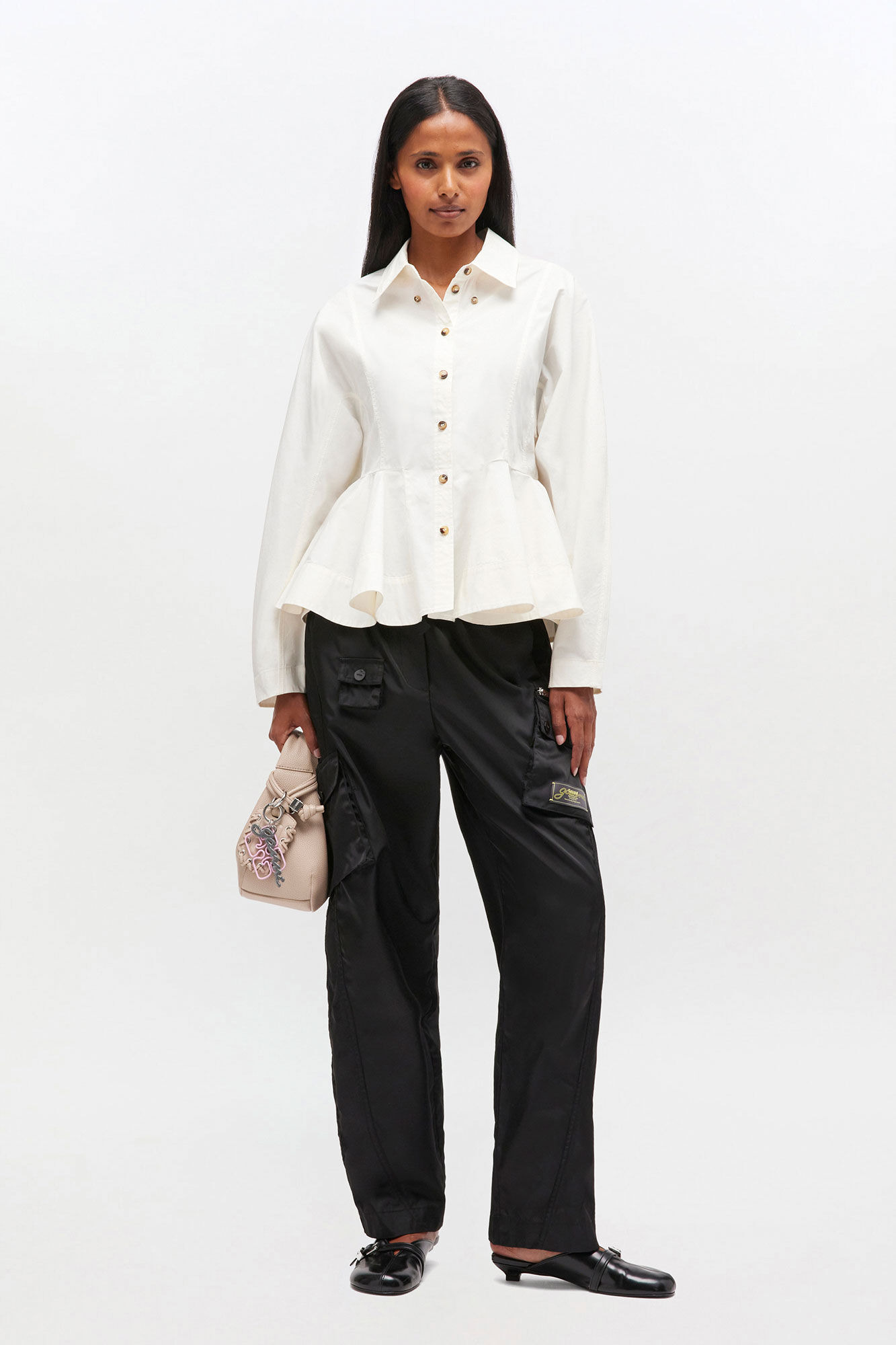 IVORY PEPLUM SHIRT - 3