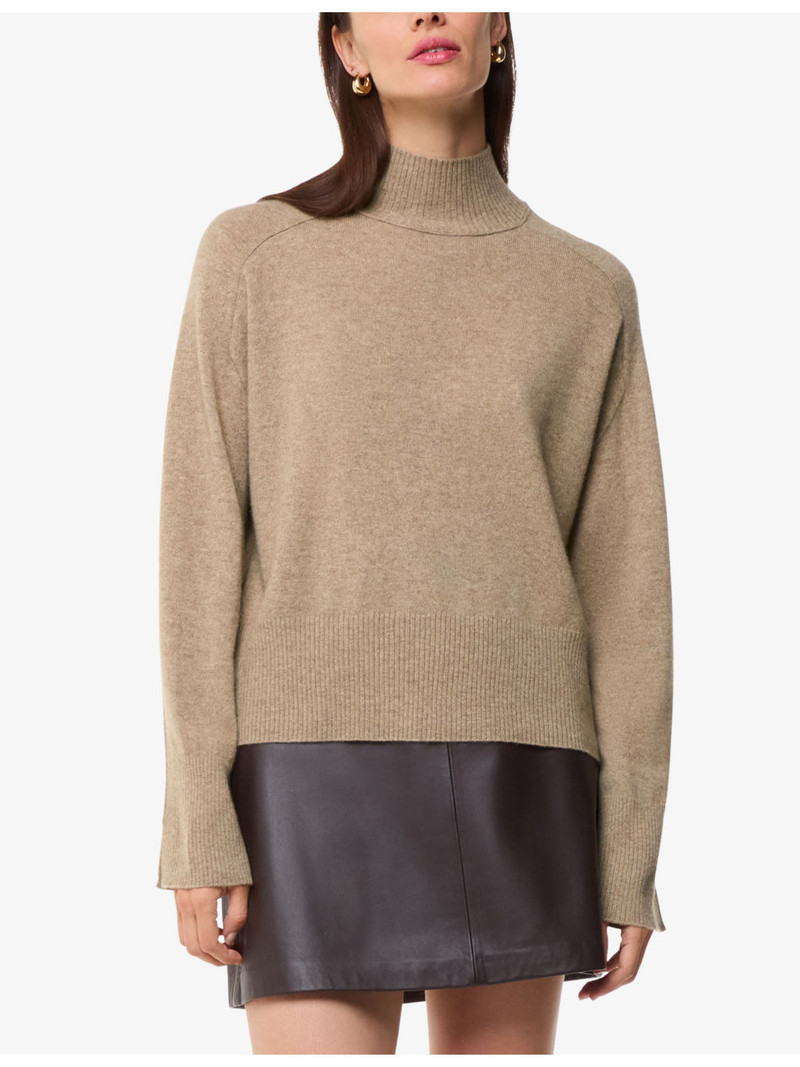 Funnel-neck long-sleeve cashmere jumper 3