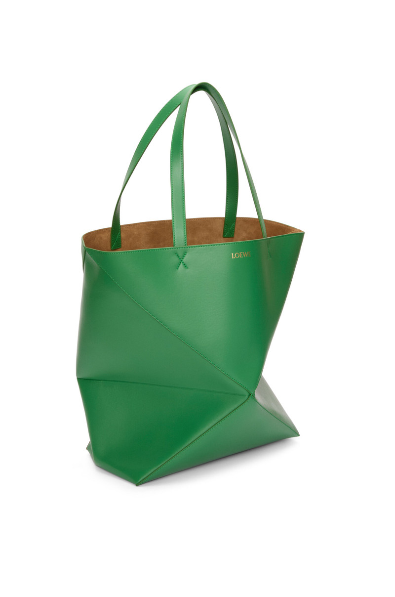 Loewe XL Puzzle Fold tote in shiny calfskin outlook