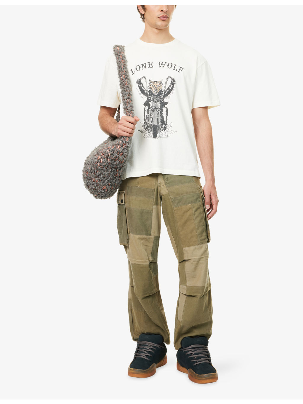 Lone Wolf Graphic-Print Cotton T-Shirt - 2