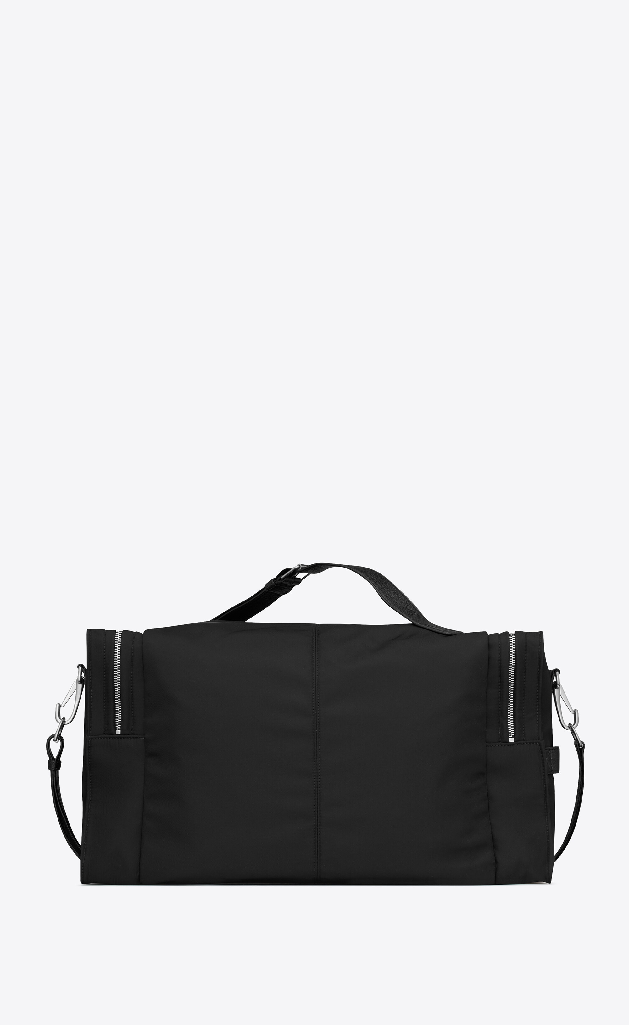 square duffle bag in econyl® and smooth leather - 2