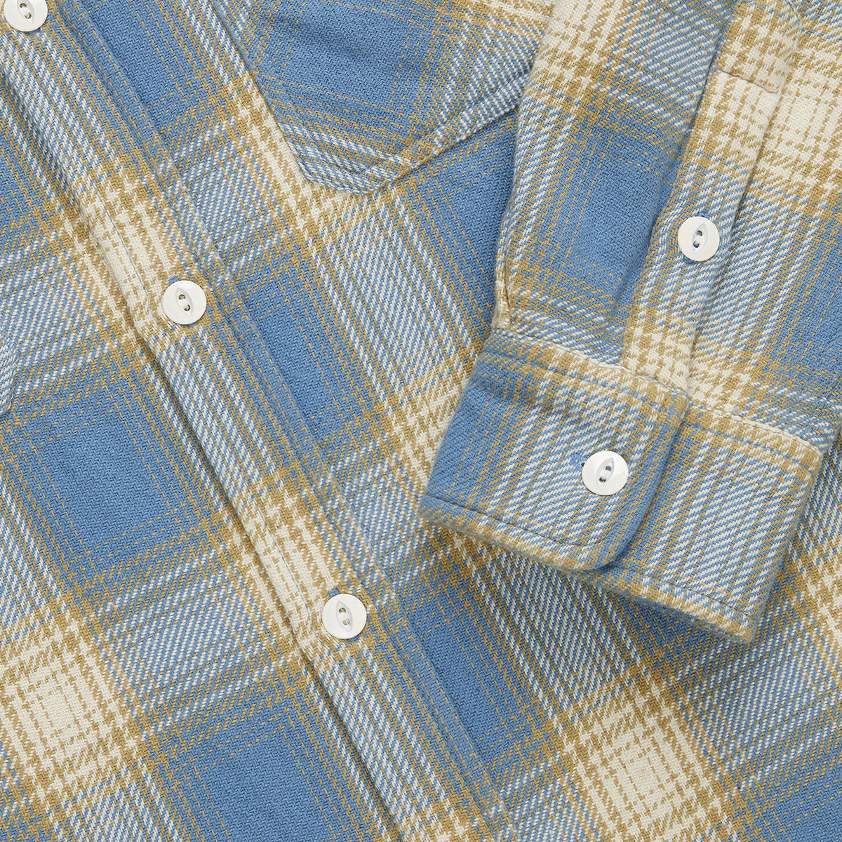Crosscut Flannel Powder Blue - 3