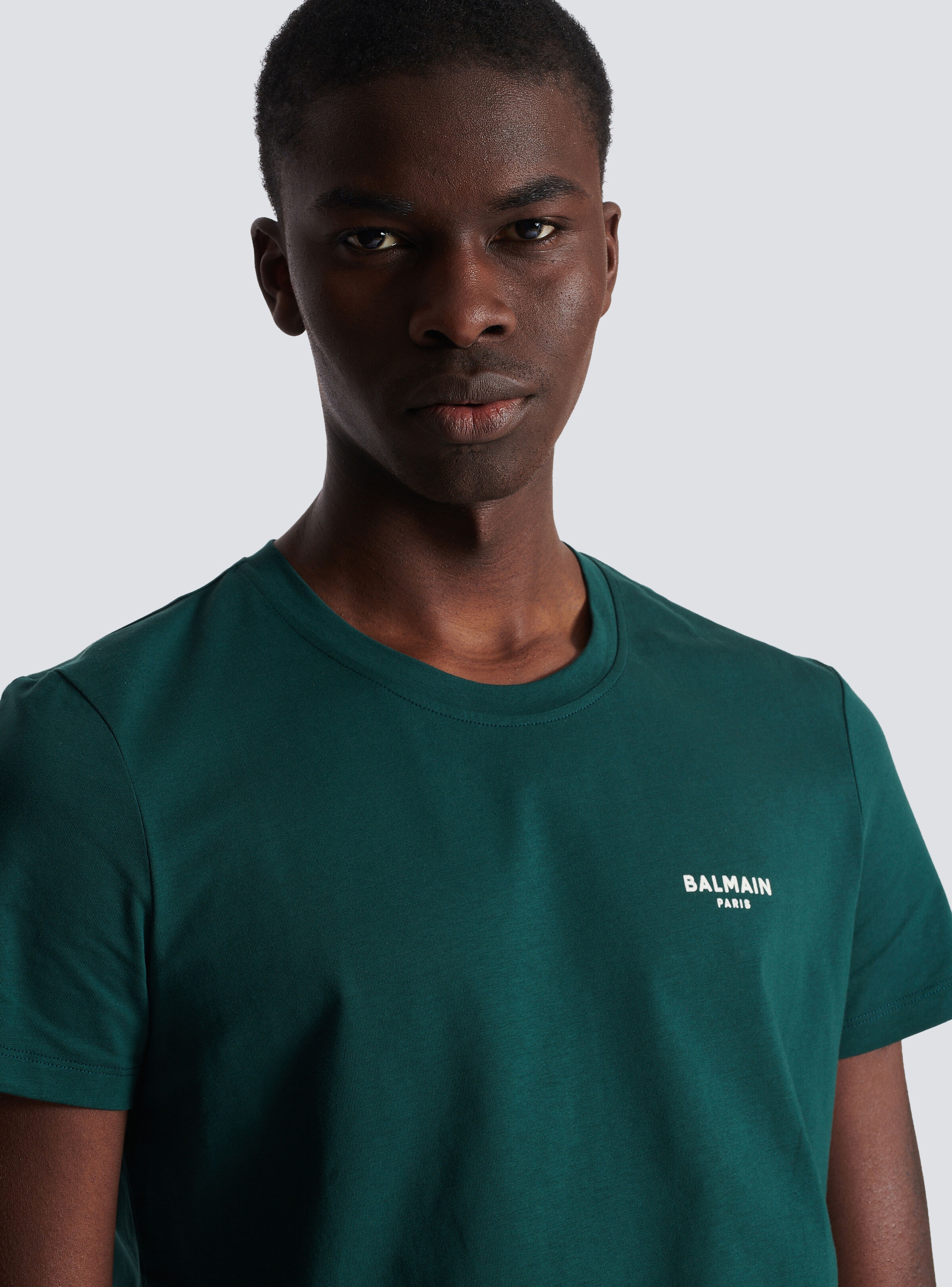 Flocked Balmain T-shirt - 7