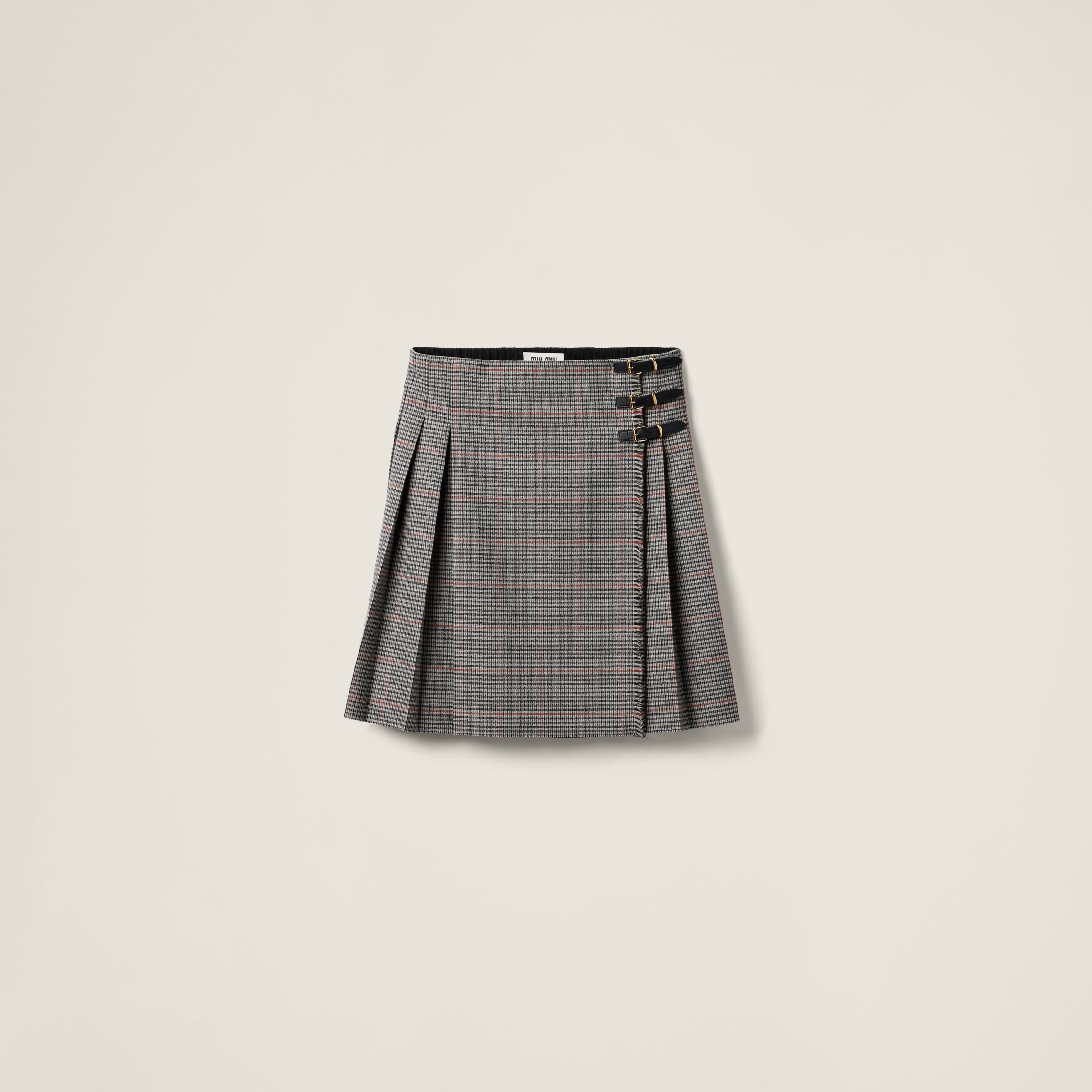 Checked pleated skirt - 1