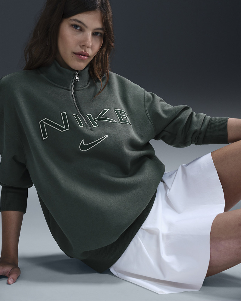 Nike Sportswear Phoenix Fleece Women's Oversized 1/4-Zip Logo Top 1