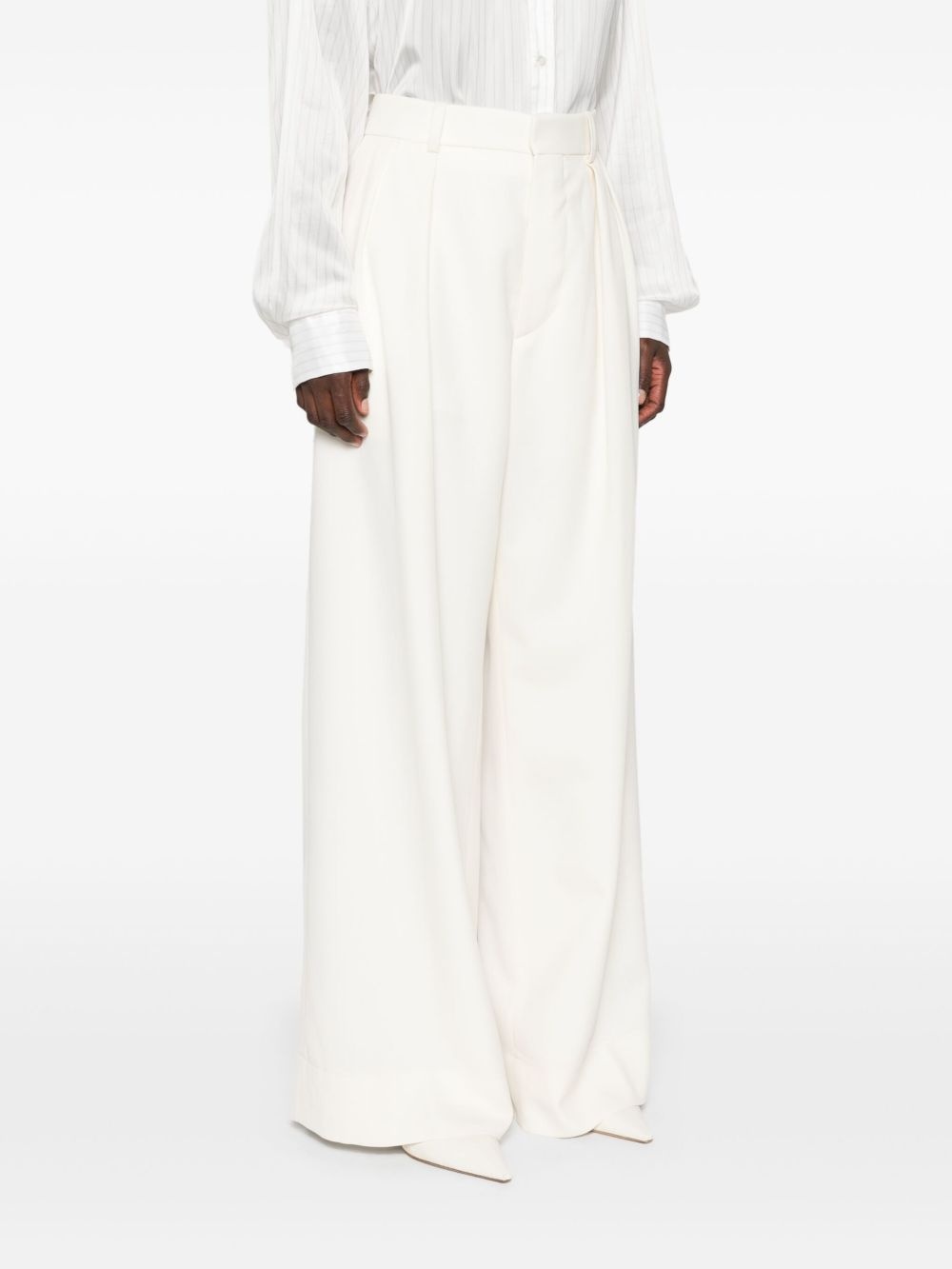 low-waisted tailored trousers - 3