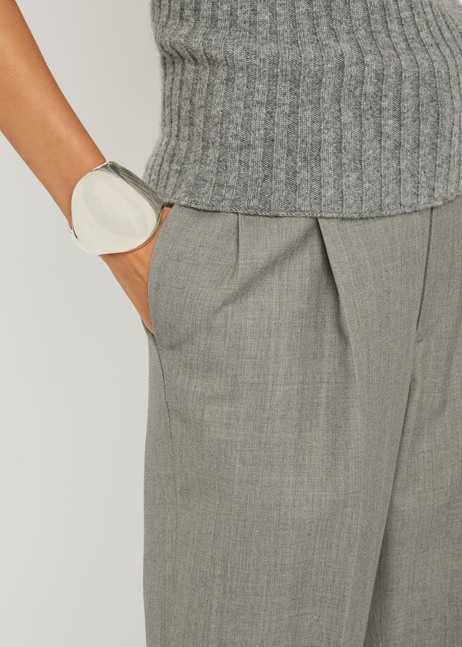 Victoria Beckham Pleated Wool Trousers - 5