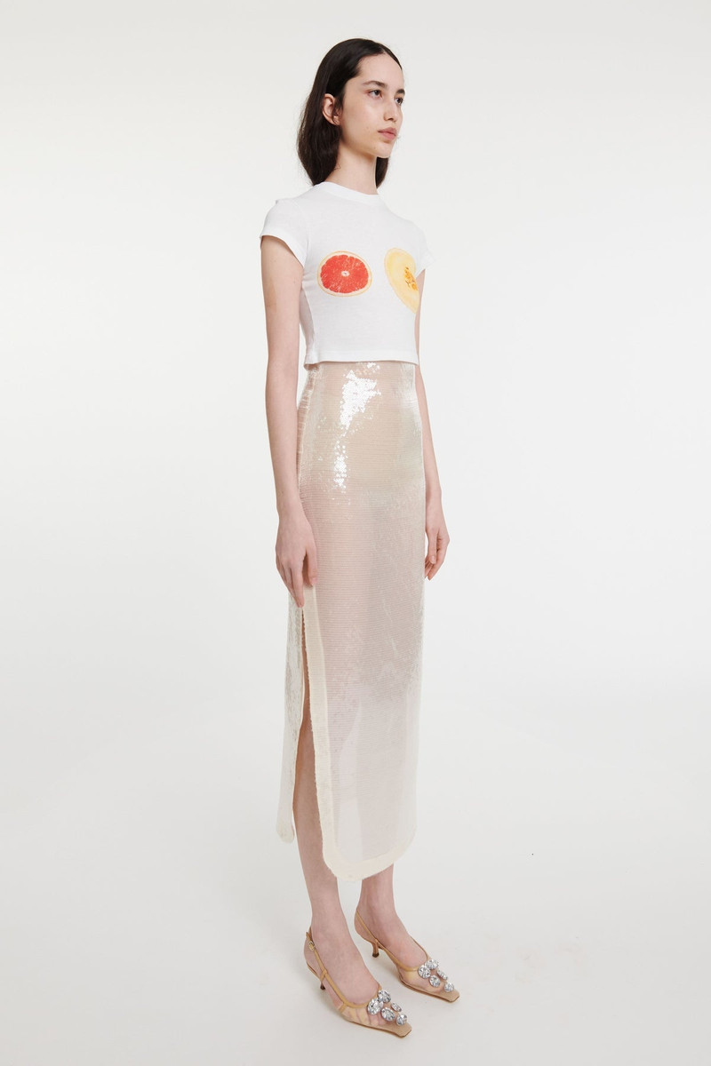 SEQUINED SKIRT IVORY 6