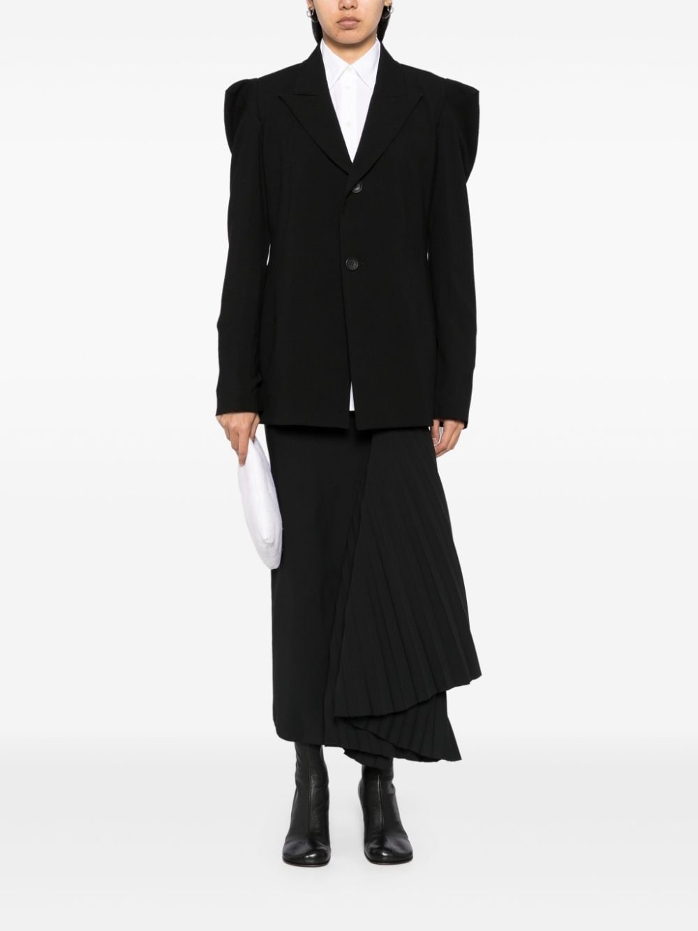 damaged gabardine-sleeved gusset jacket - 2