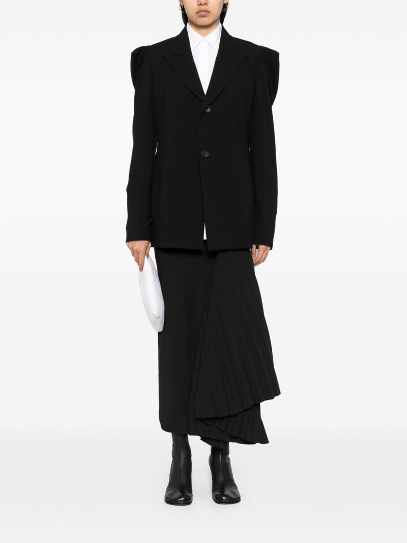Yohji Yamamoto damaged gabardine-sleeved gusset jacket outlook