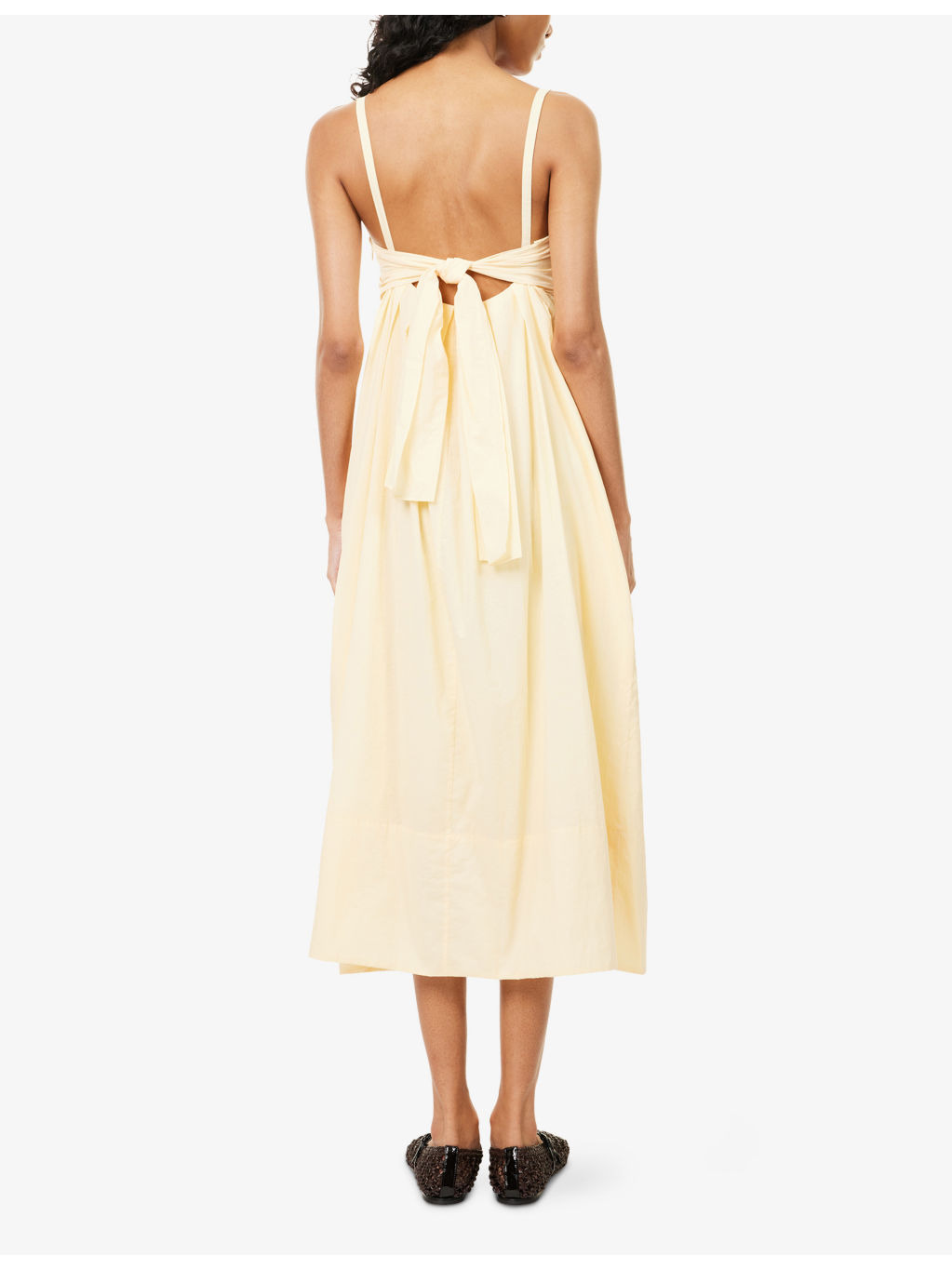 Claudine Square-Neck Poplin Midi Dress - 4