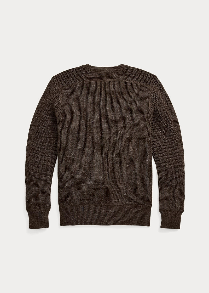 RRL by Ralph Lauren Waffle-Knit Cotton-Wool Sweater outlook