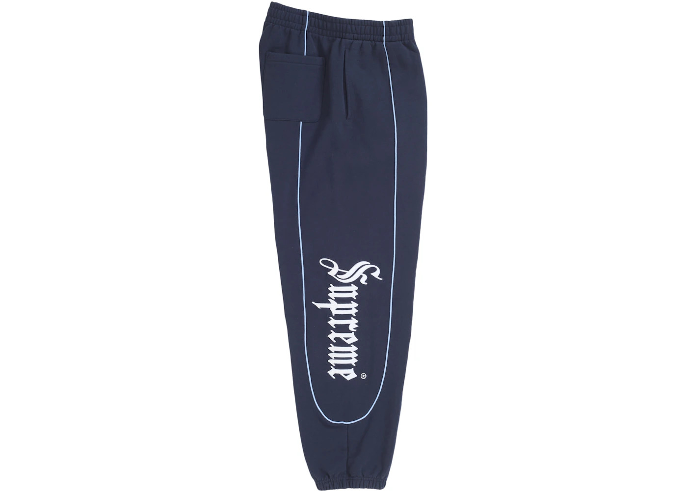 Supreme Curve Piping Sweatpant Navy - 2
