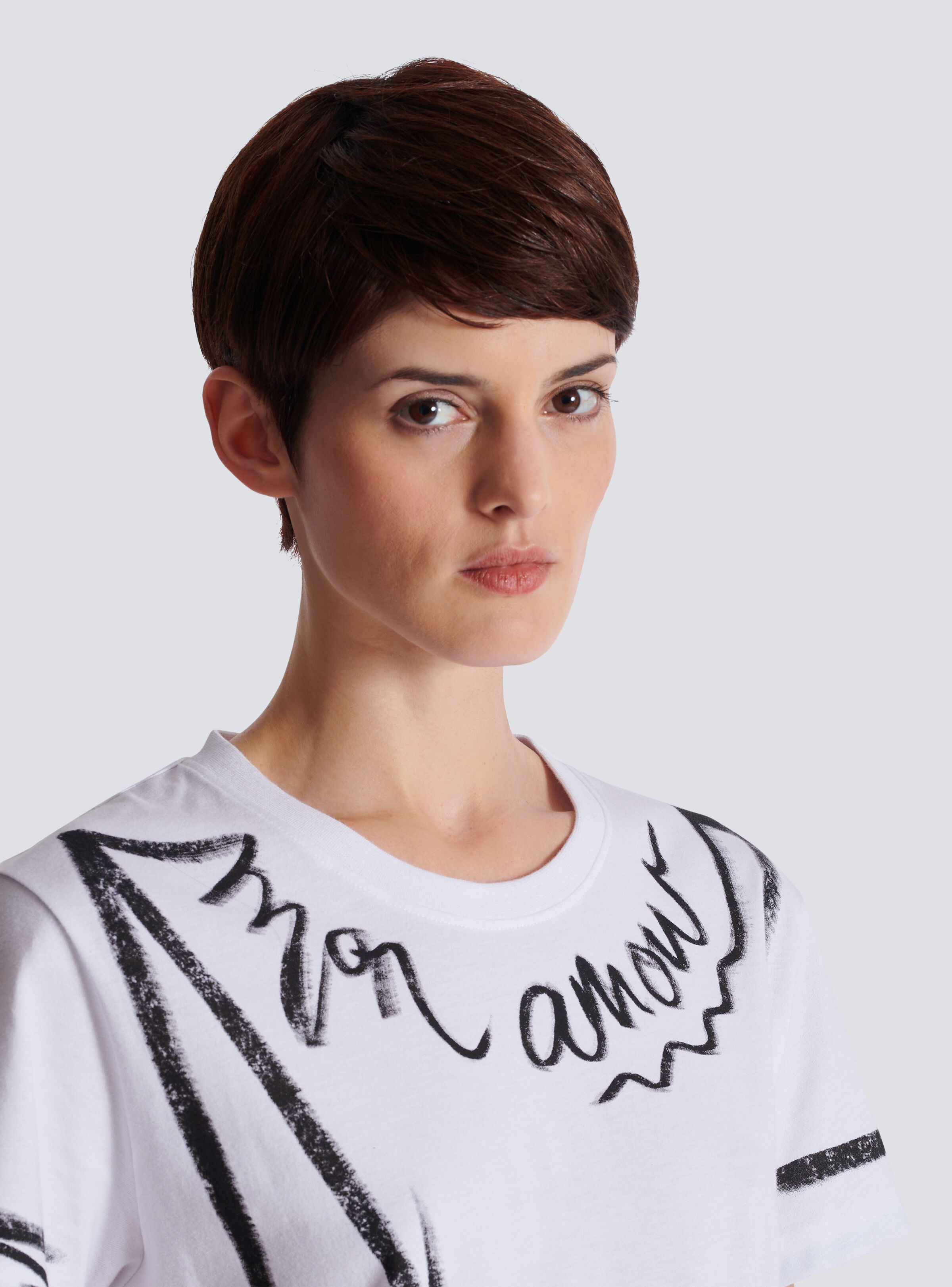 Short-sleeved T-shirt with "Je t'aime" print - 7