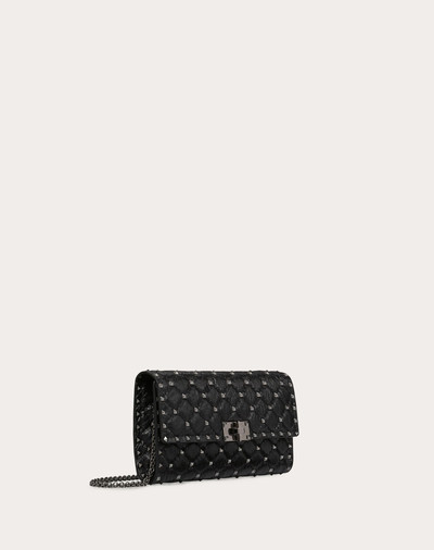 Valentino Crinkled lambskin Rockstud Spike crossbody clutch outlook