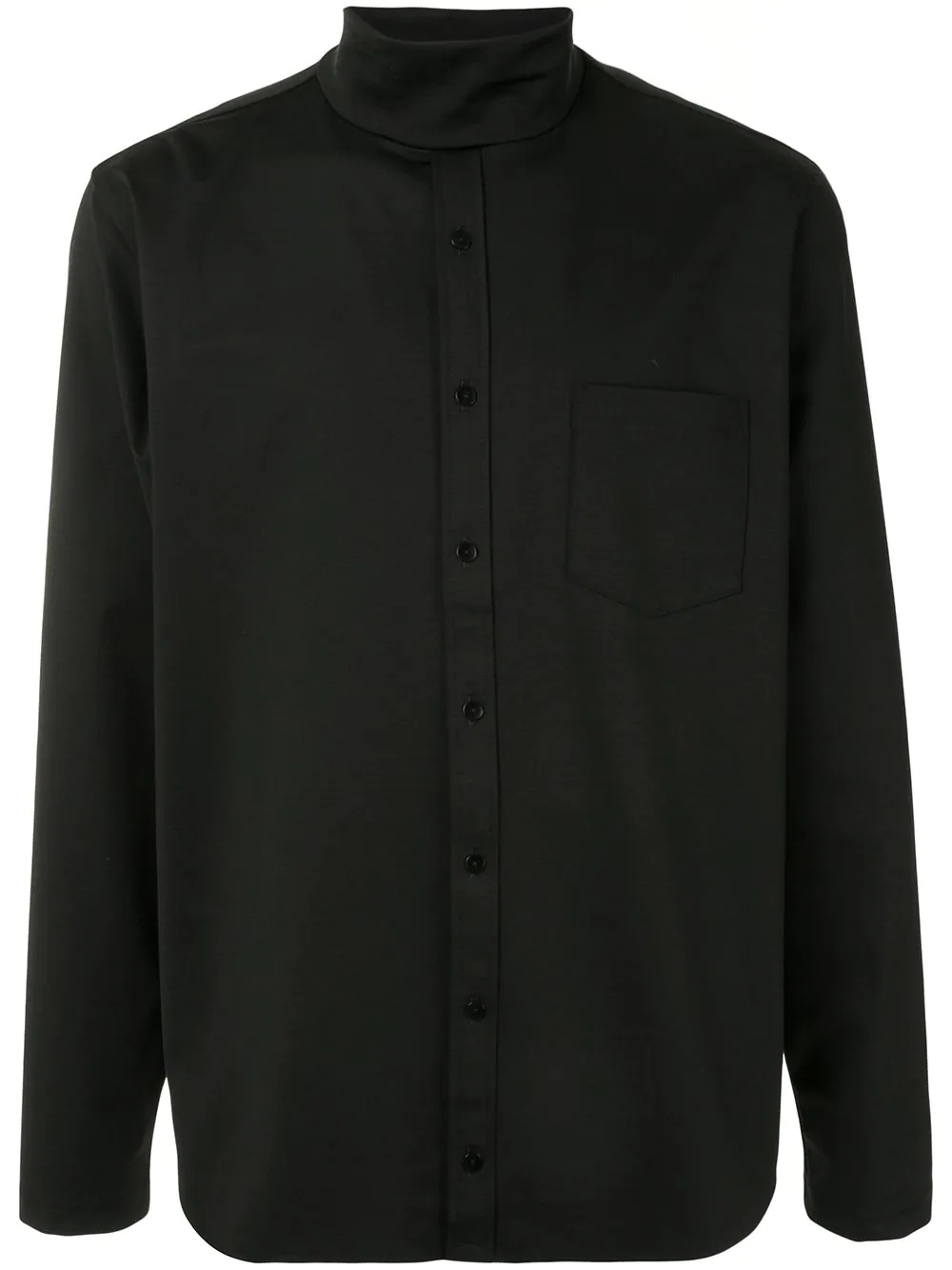 high neck long-sleeved shirt - 1