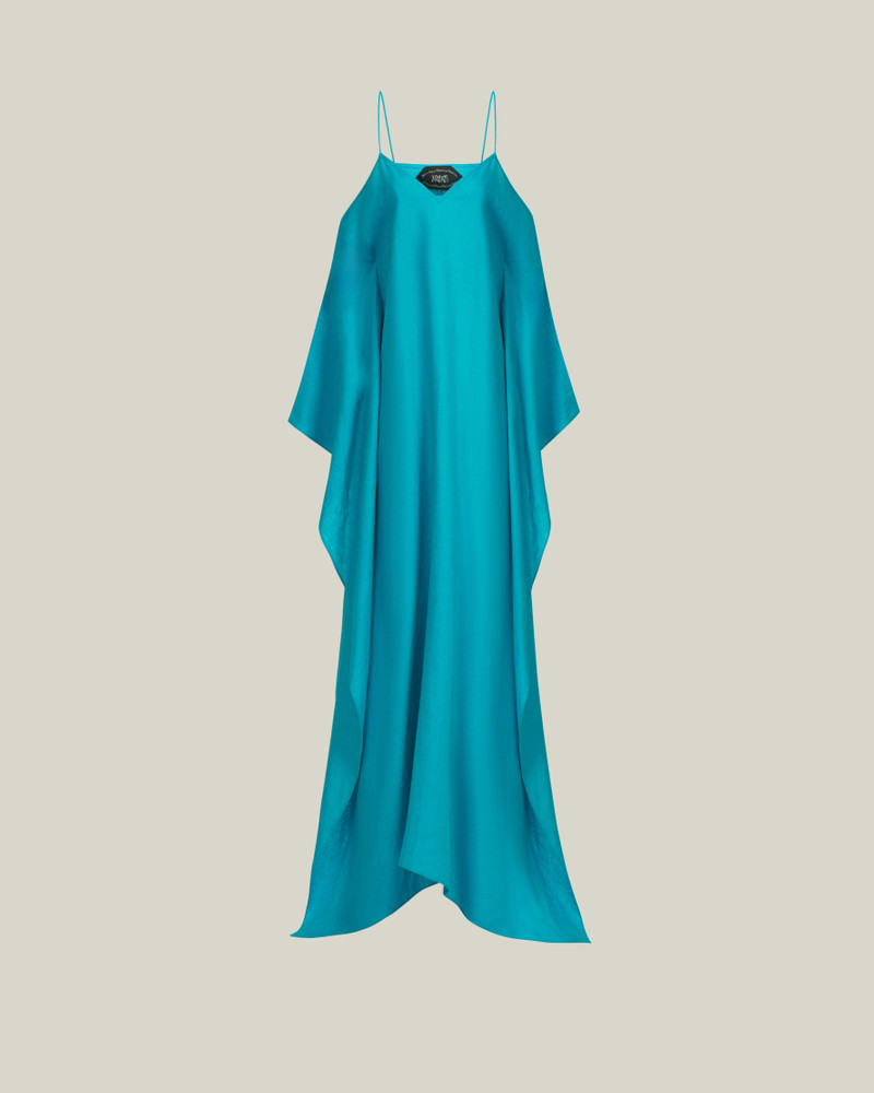 Farrow Linen Kaftan in Turquoise 1