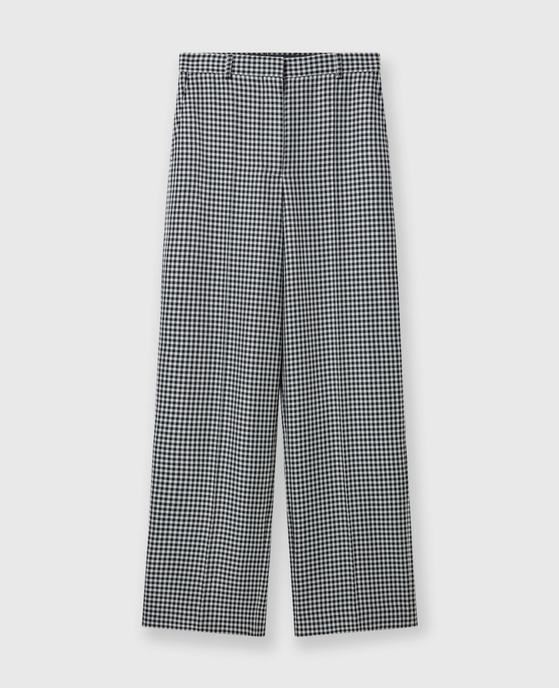 Low-Rise Check Straight-Leg Trousers - 1