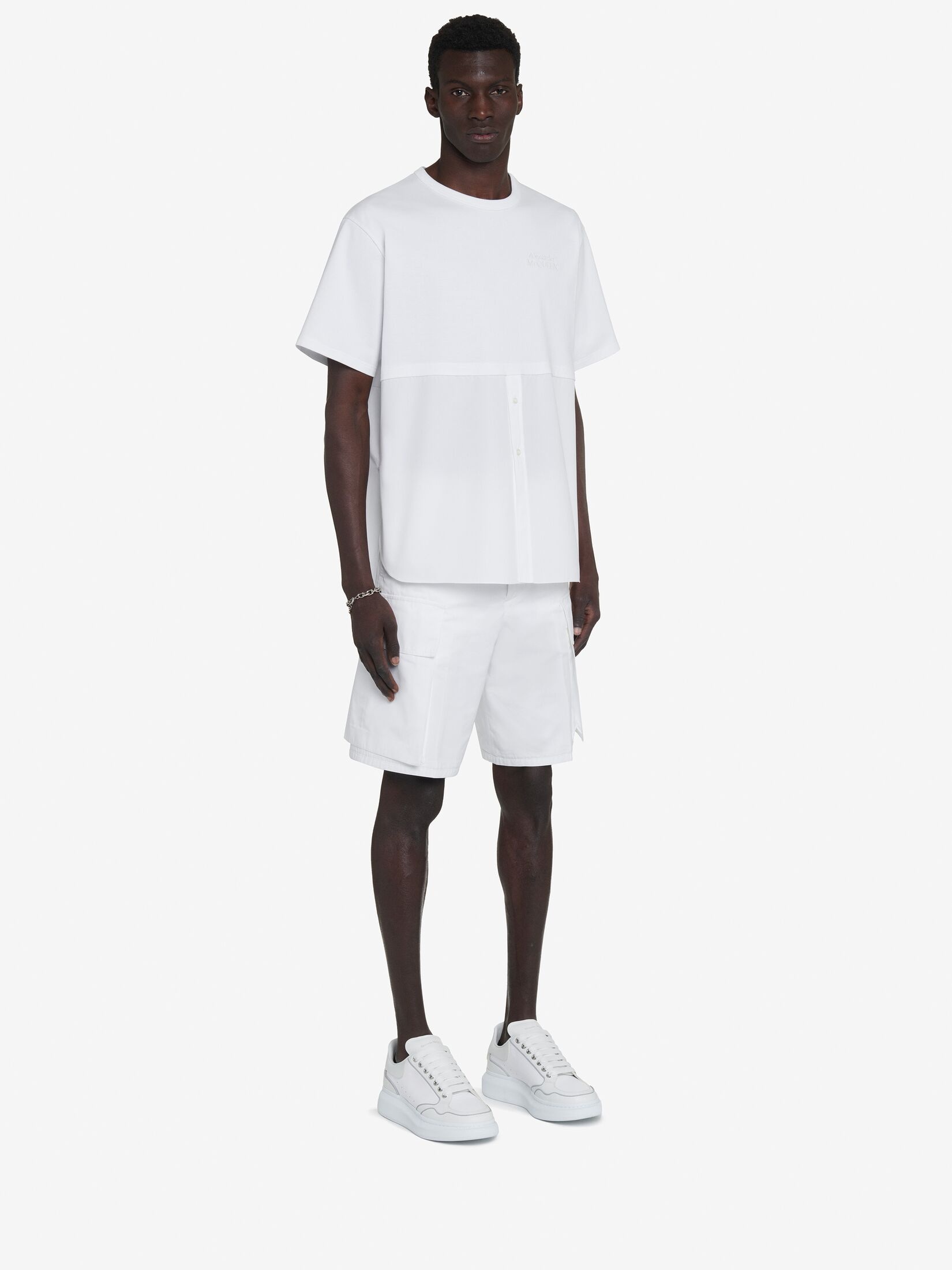 Men's Cargo Shorts in White - 3