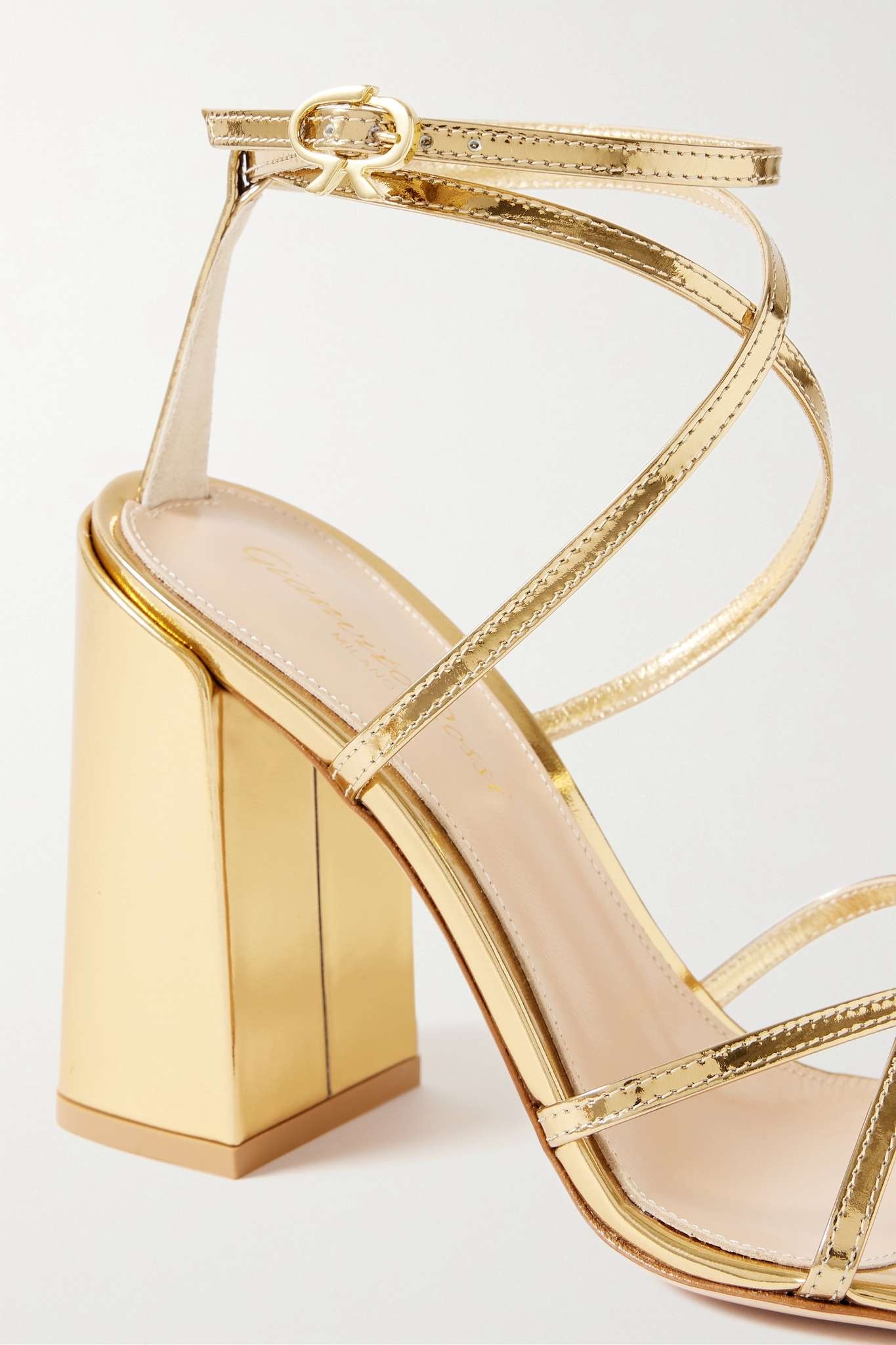 Metal 95 metallic patent-leather sandals - 4