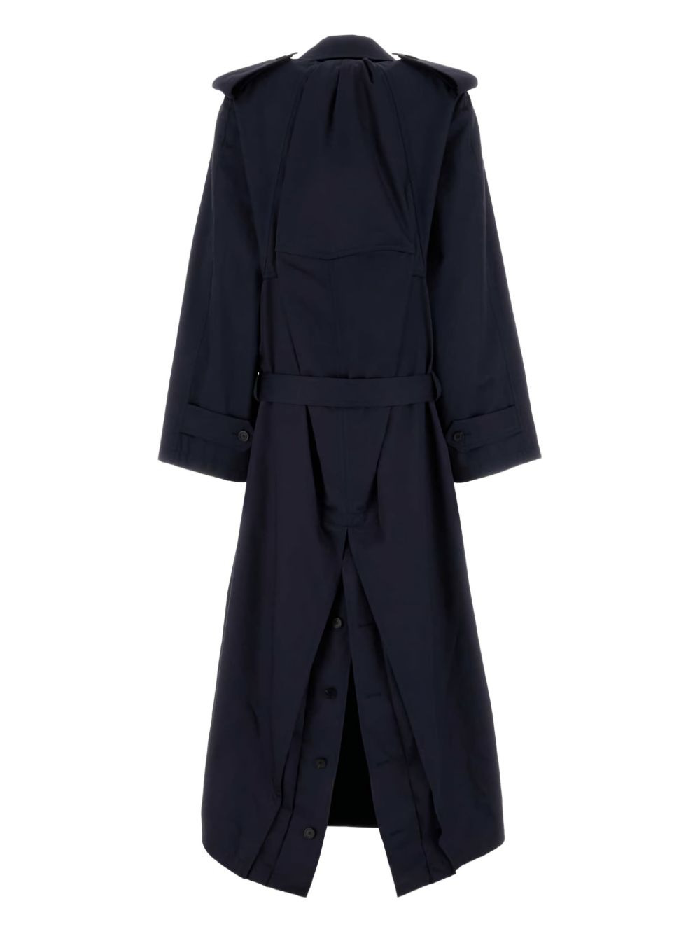 double-breasted belted trench coat - 2