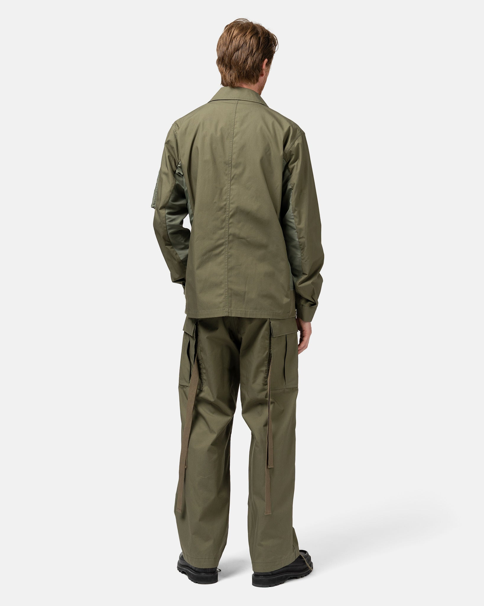 Cotton Nylon Oxford Pants Khaki - 4