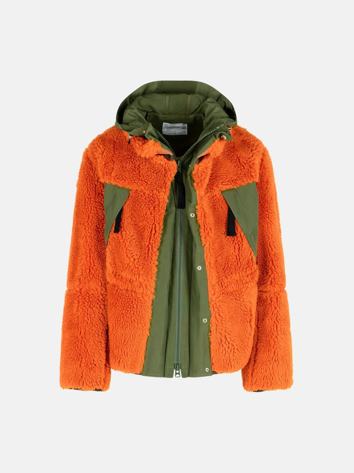 'SHERLING' ORANGE WOOL BLEND JACKET - 1