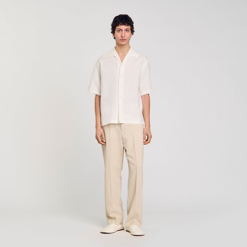 Sandro COTTON AND LINEN SHIRT outlook