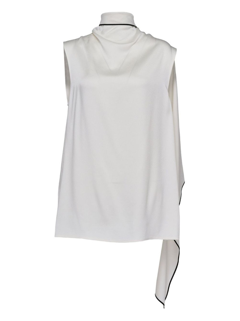 Stella McCartney asymmetric high-neck blouse outlook