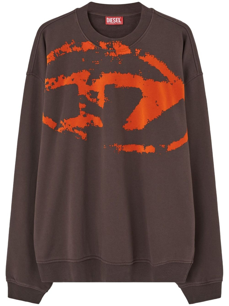 logo-print cotton sweatshirt 1