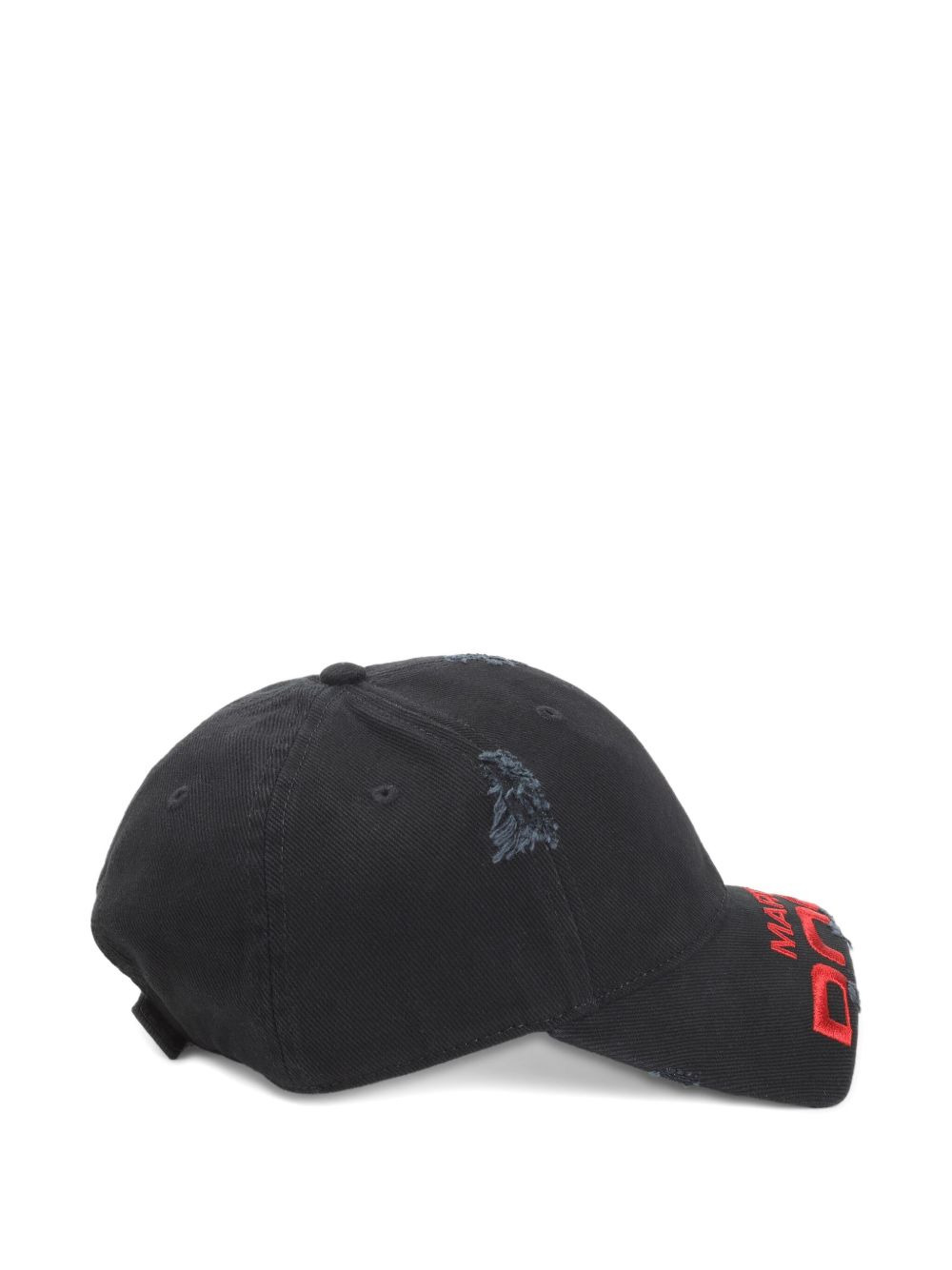 distressed logo baseball cap - 5