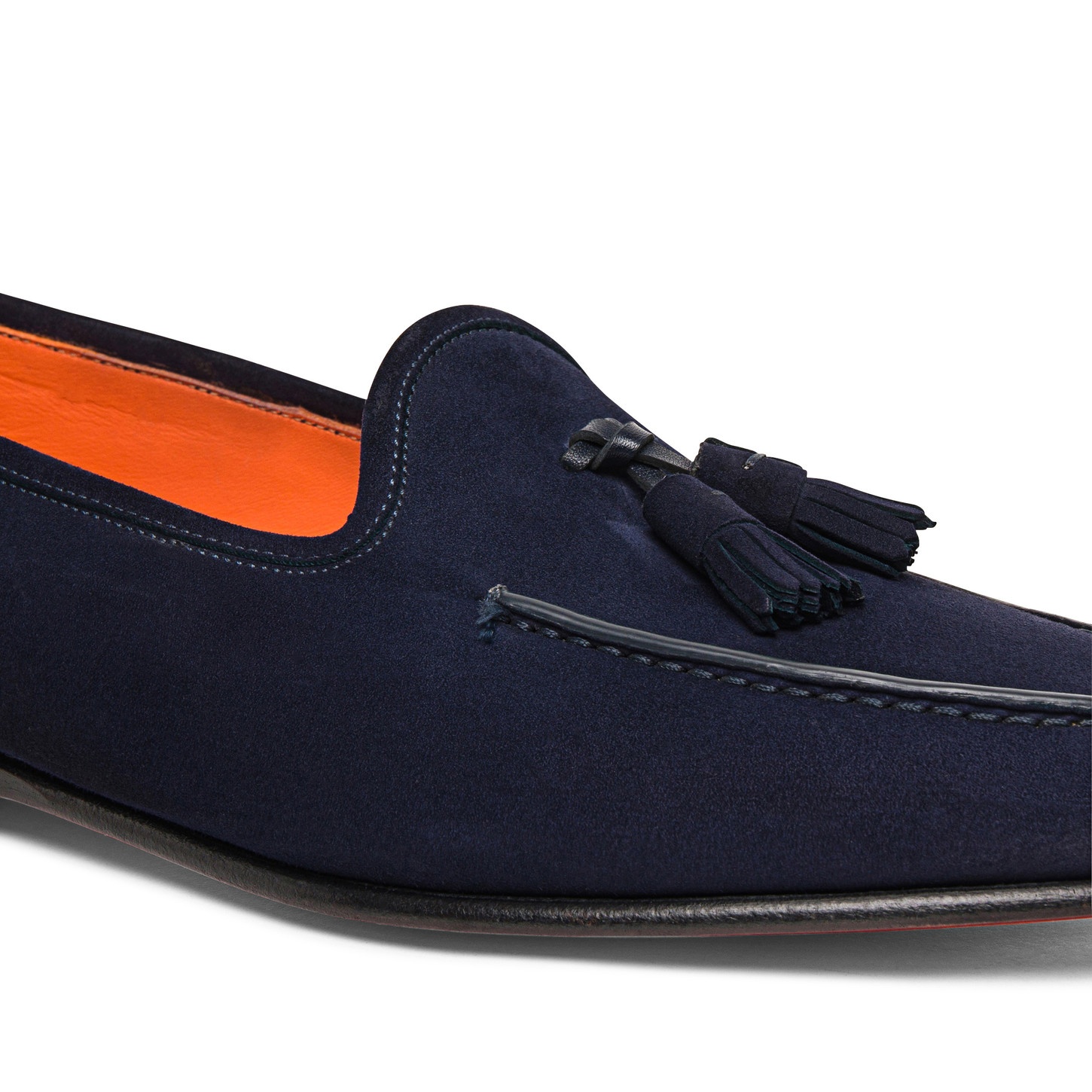 Men’s blue suede Andrea tassel loafer - 5