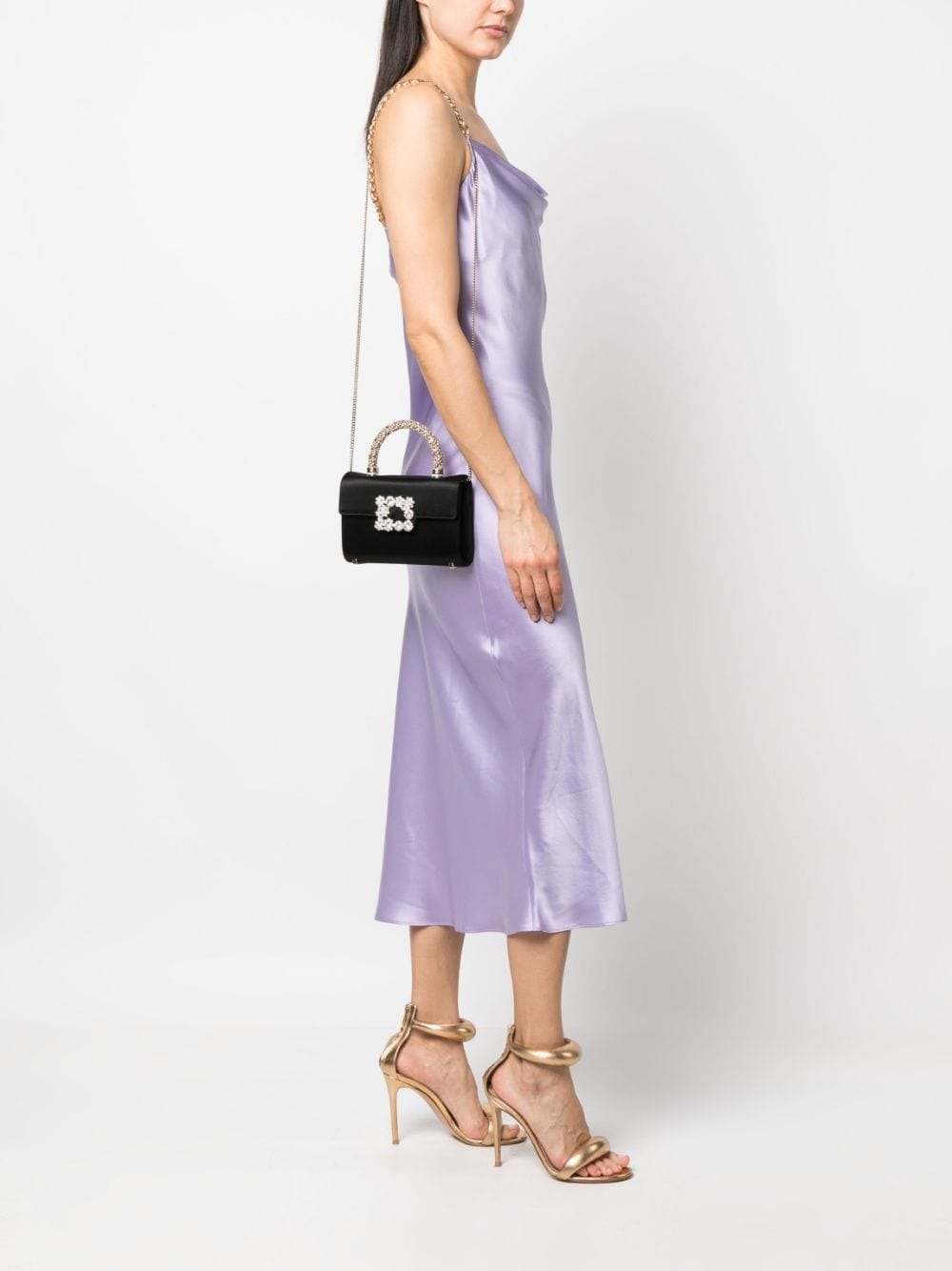 crystal flower crossbody bag - 2